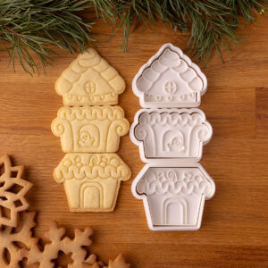 Formelė Kalėdų namelis iš trijų dalių